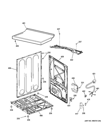 Cabinet & top panel