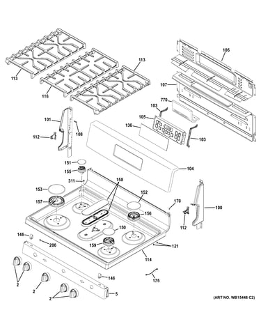 Control panel & cooktop