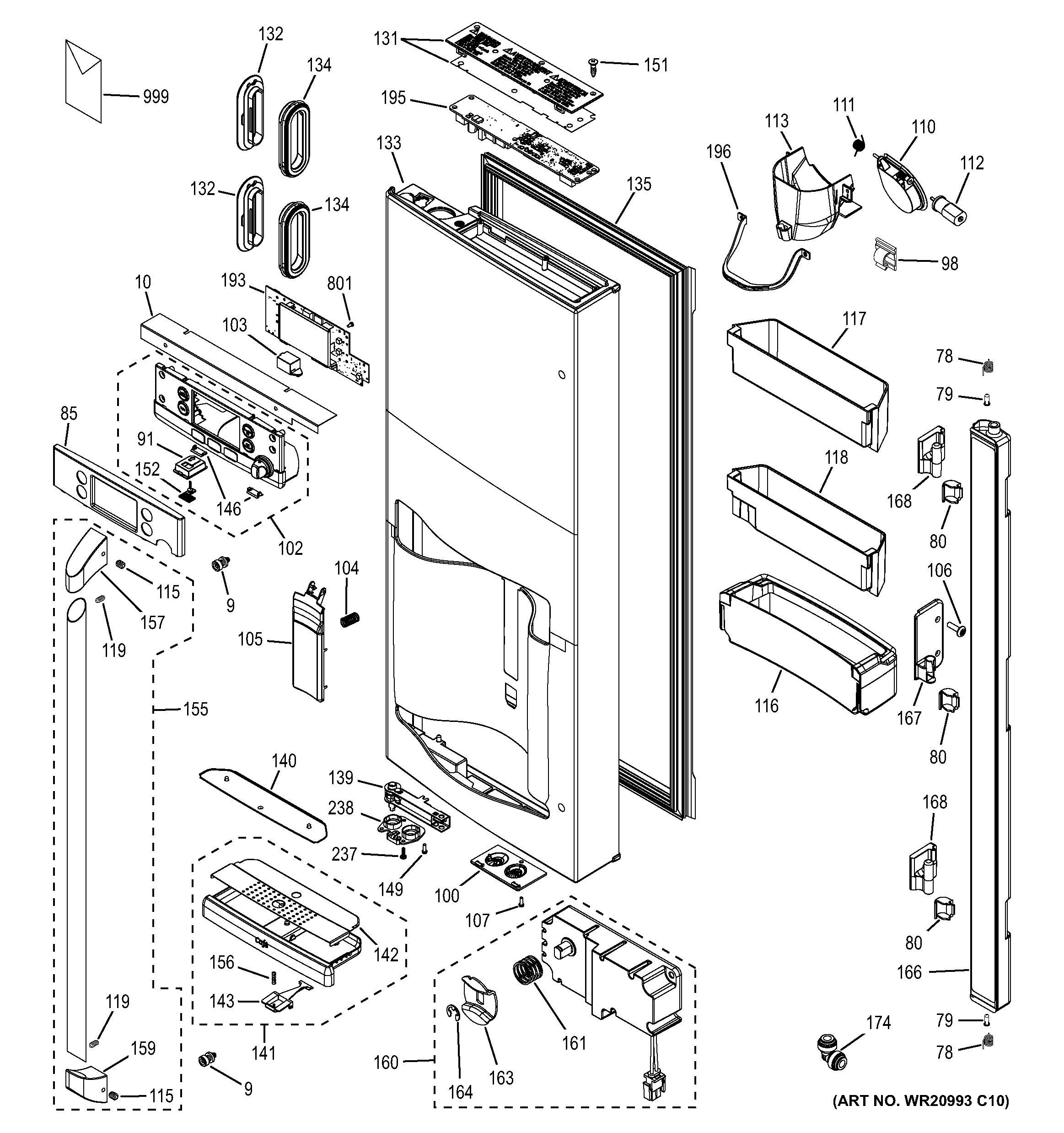 Dispenser door