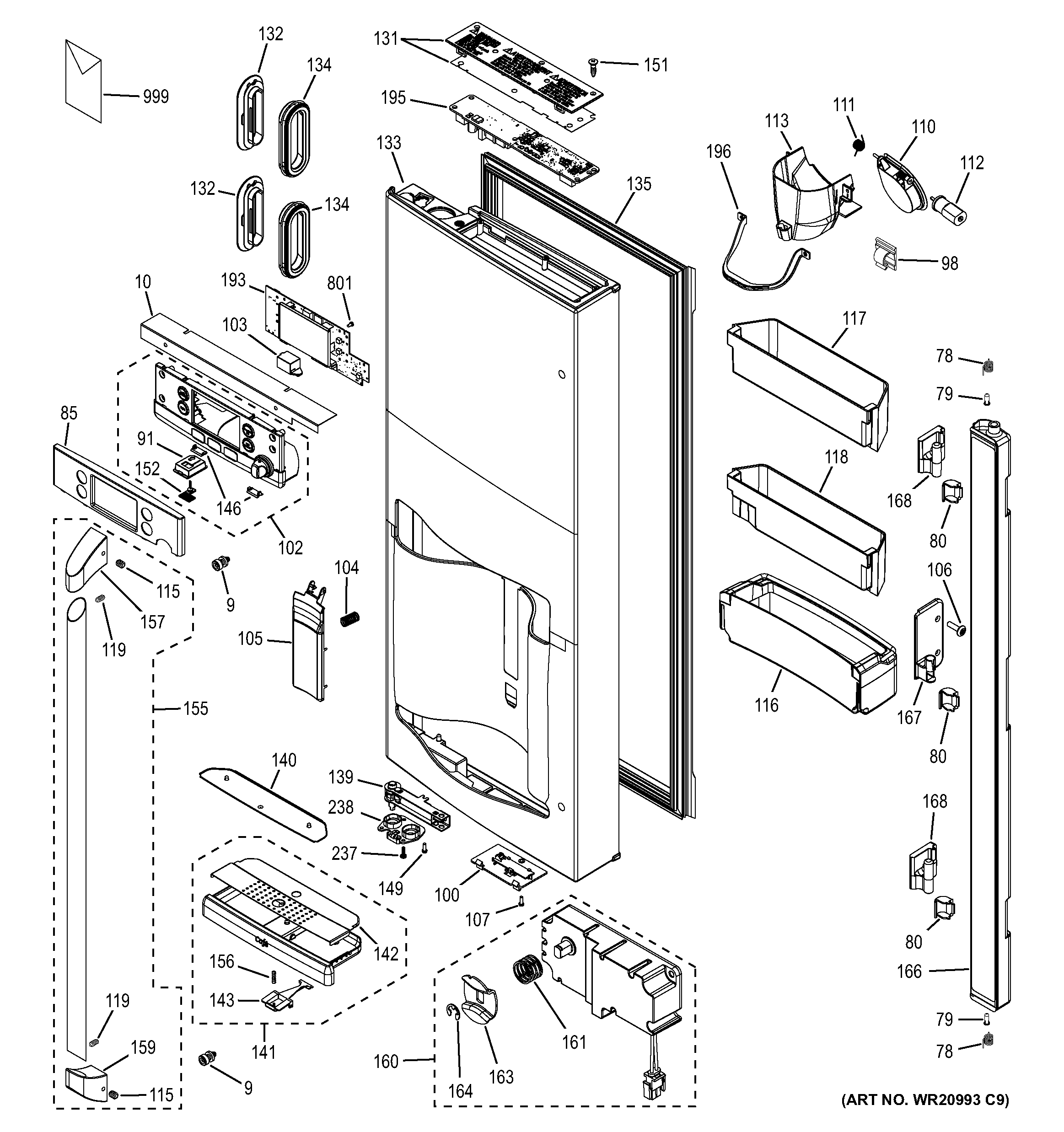 Dispenser door