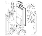 GE CYE22TSHESS dispenser door diagram