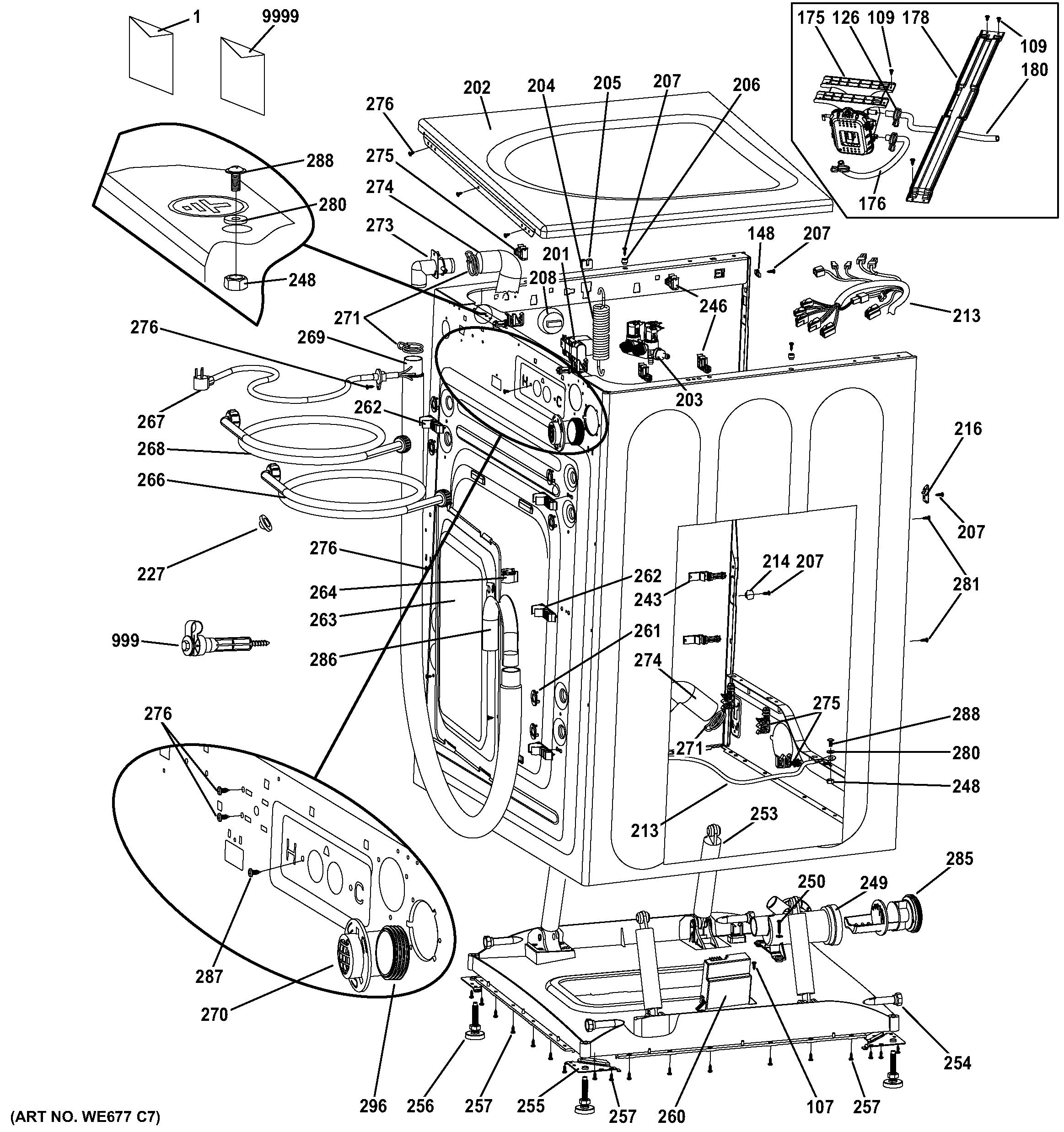 Cabinet & top panel