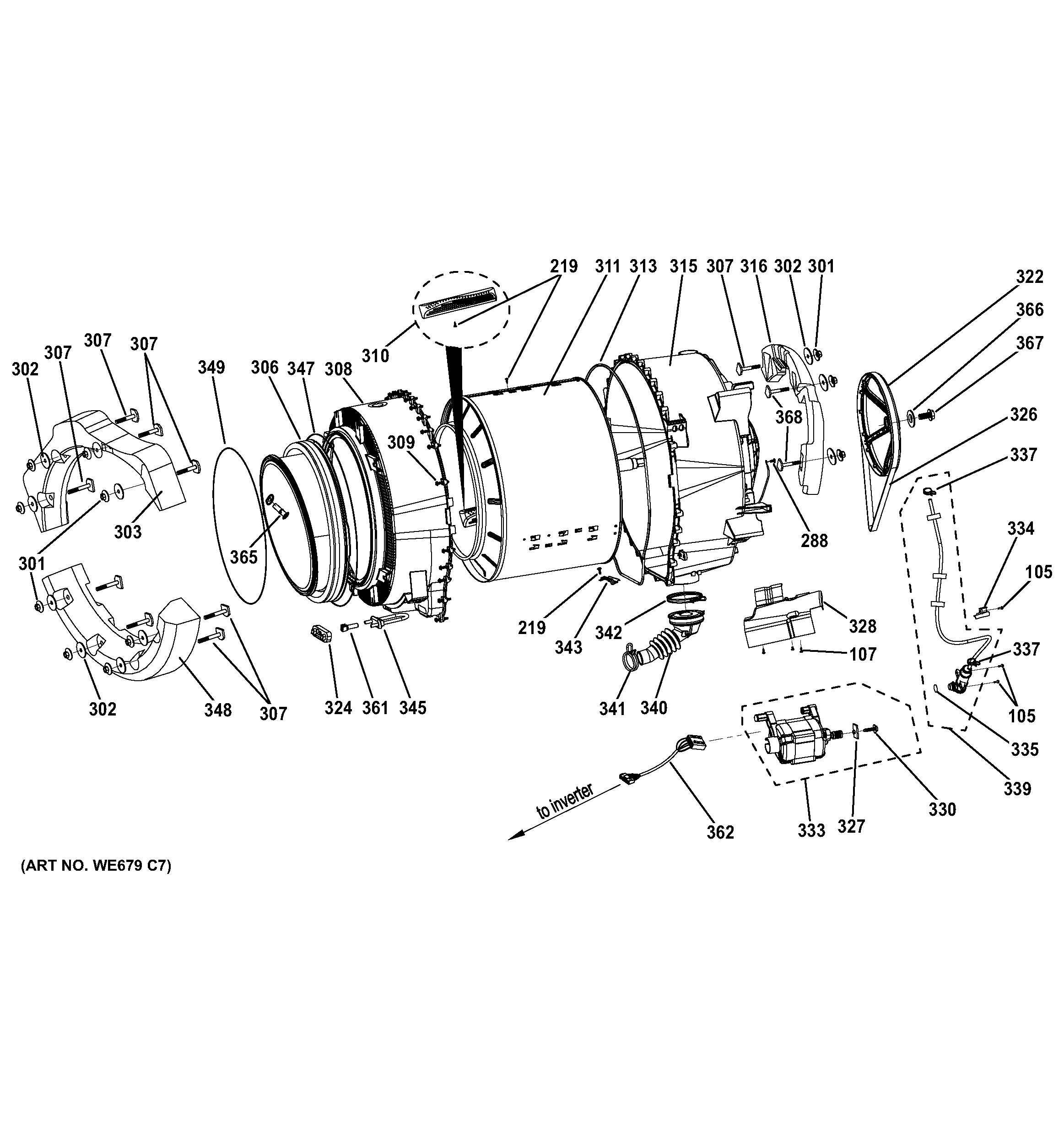 Tub & motor