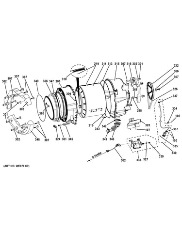 Tub & motor
