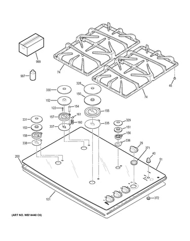 Control panel & cooktop