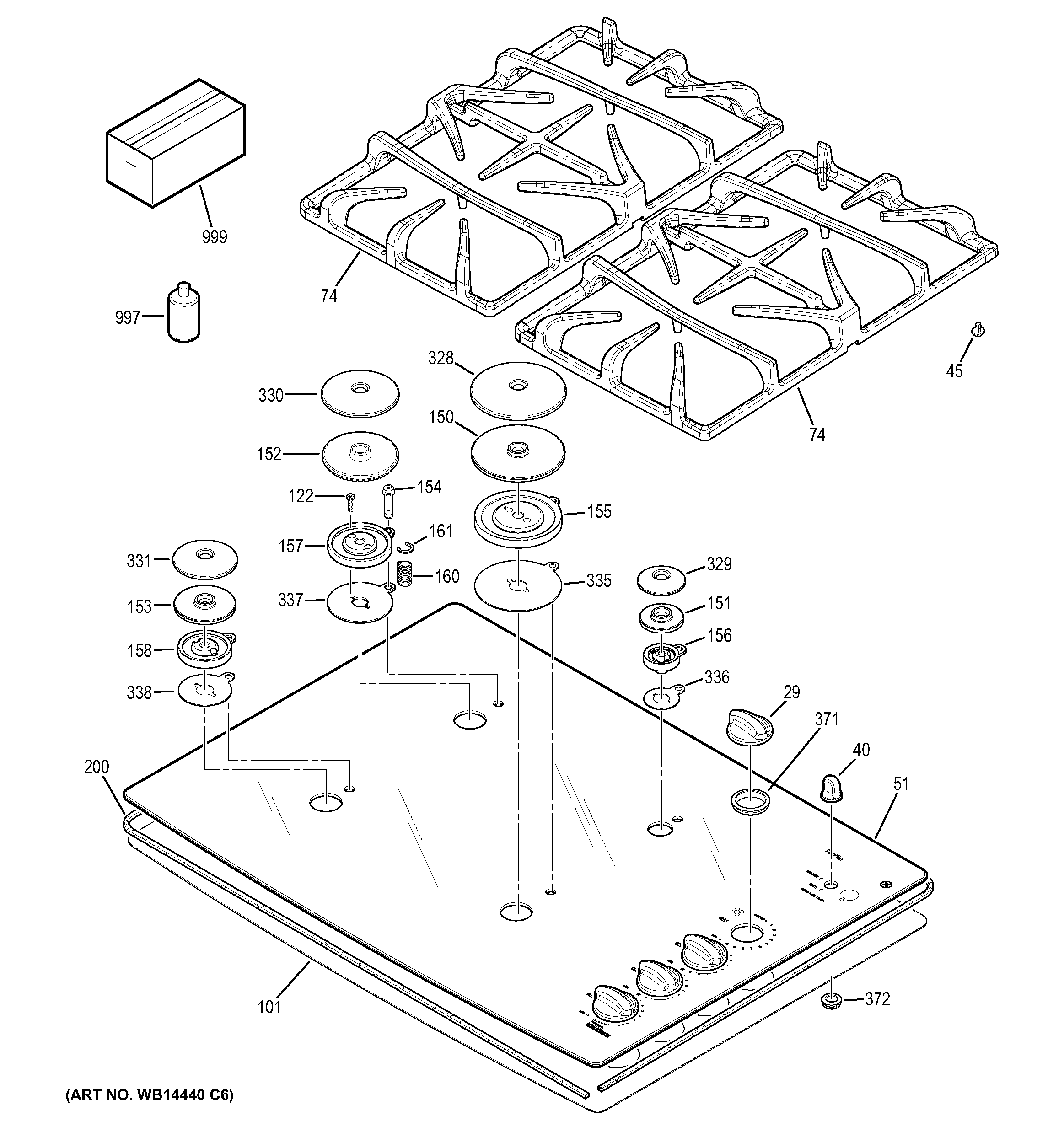 Control panel & cooktop