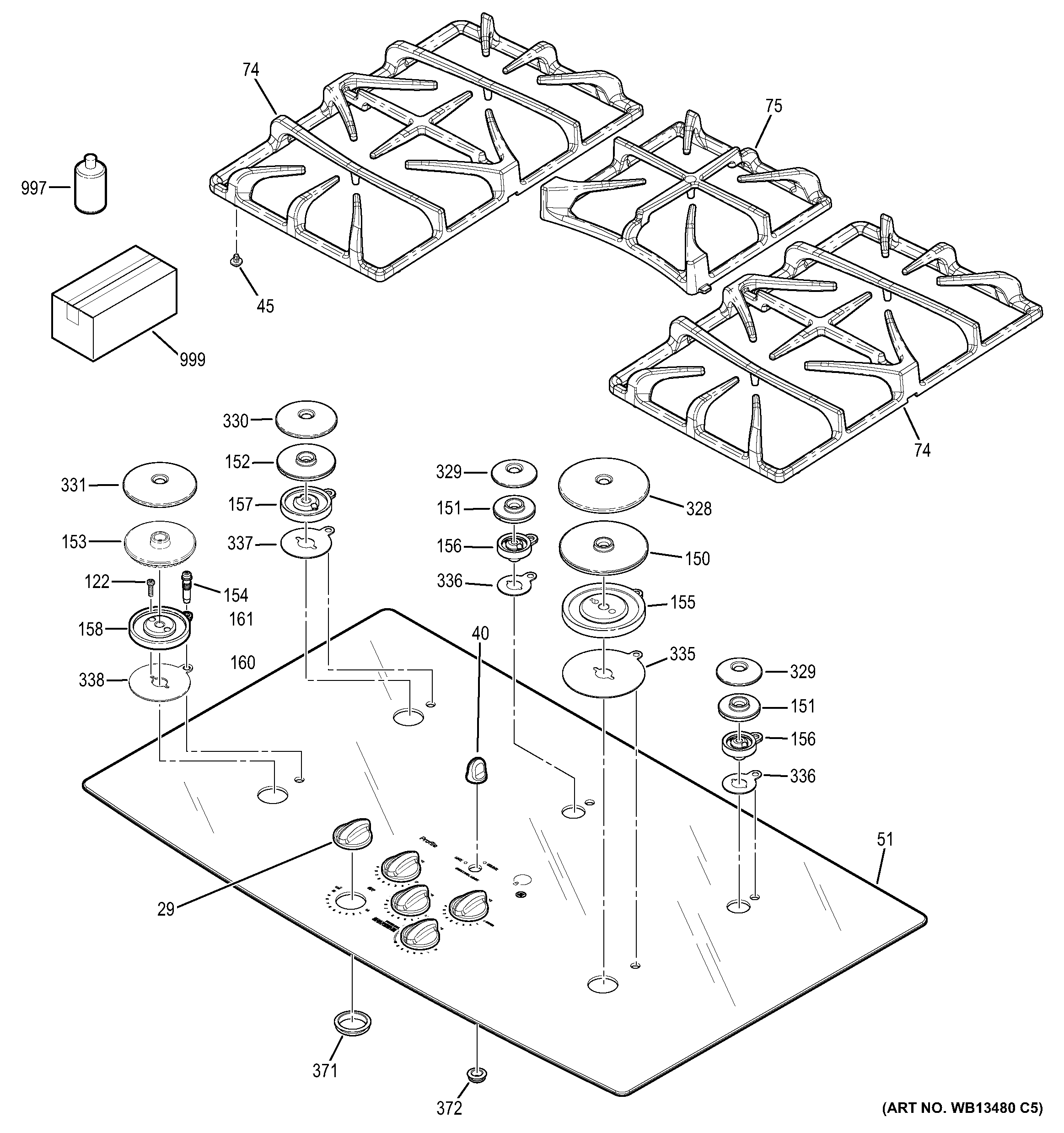 Control panel & cooktop
