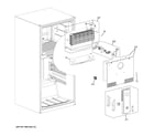 GE GTE21GTHBCC freezer section diagram