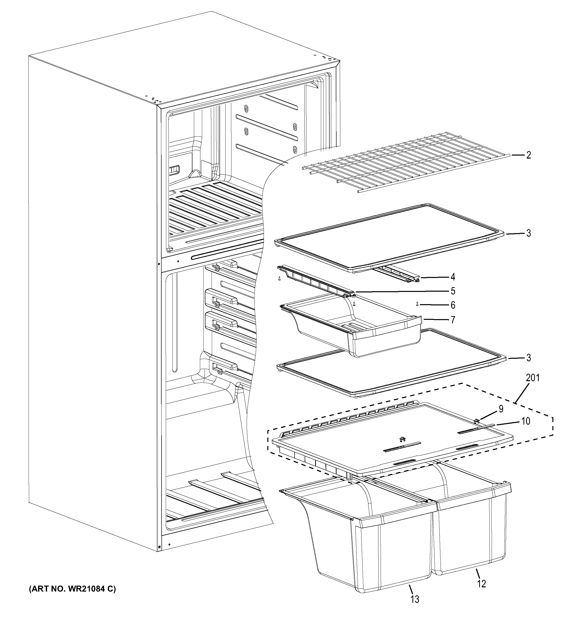 Fresh food shelves
