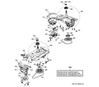 GE GTUP240EM2WW motor & drive assembly diagram