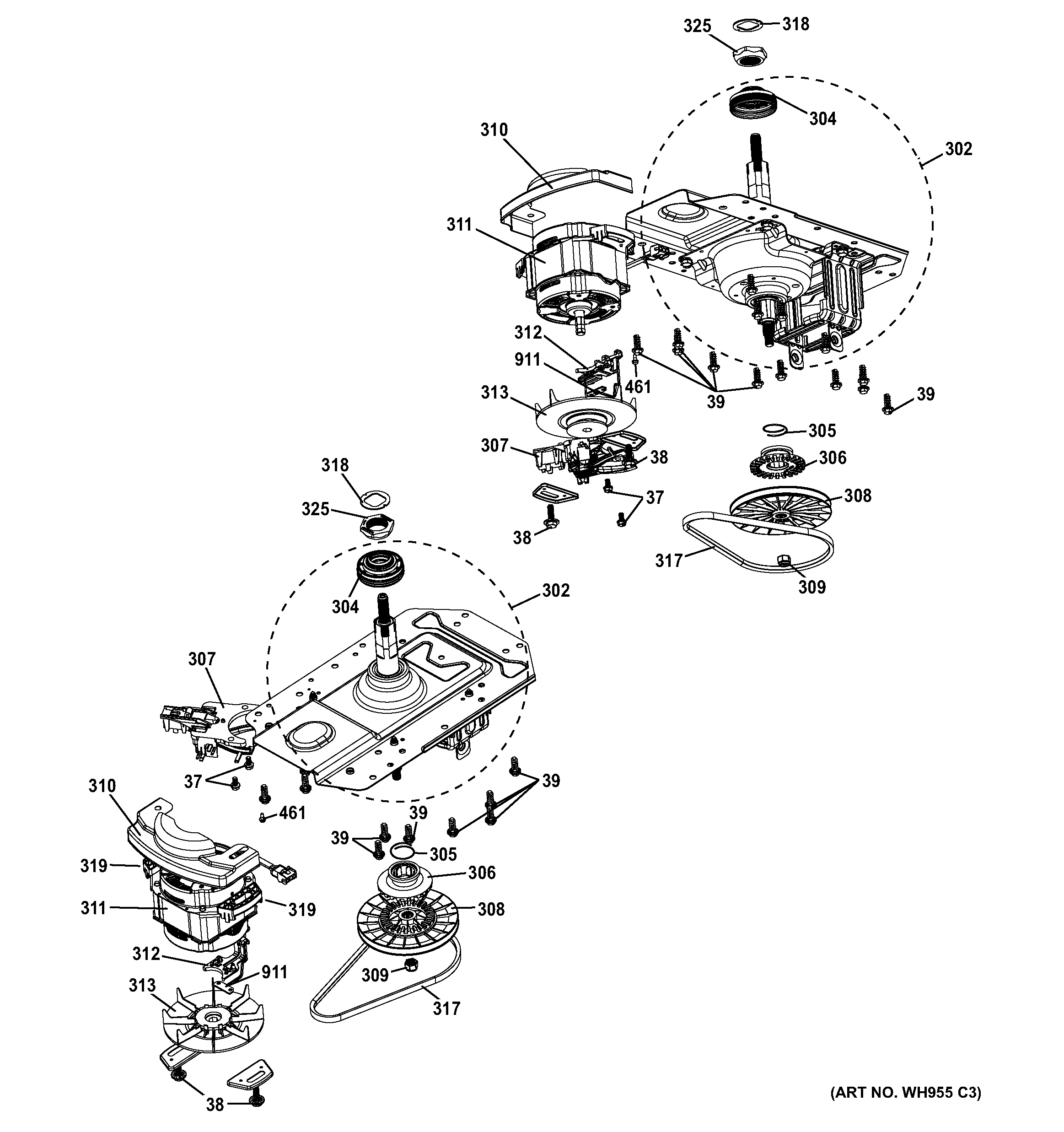 Motor & drive assembly