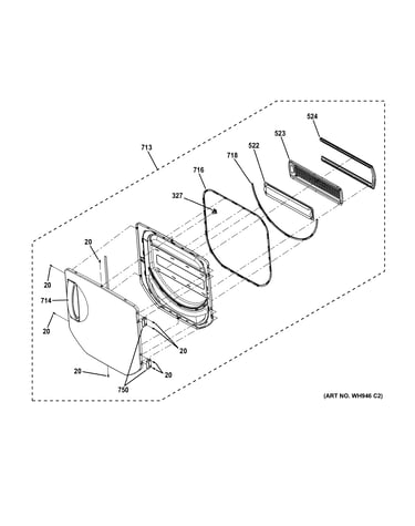 Dryer door assembly