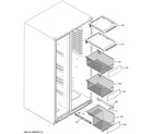 GE PSE25KGHBHBB freezer shelves diagram