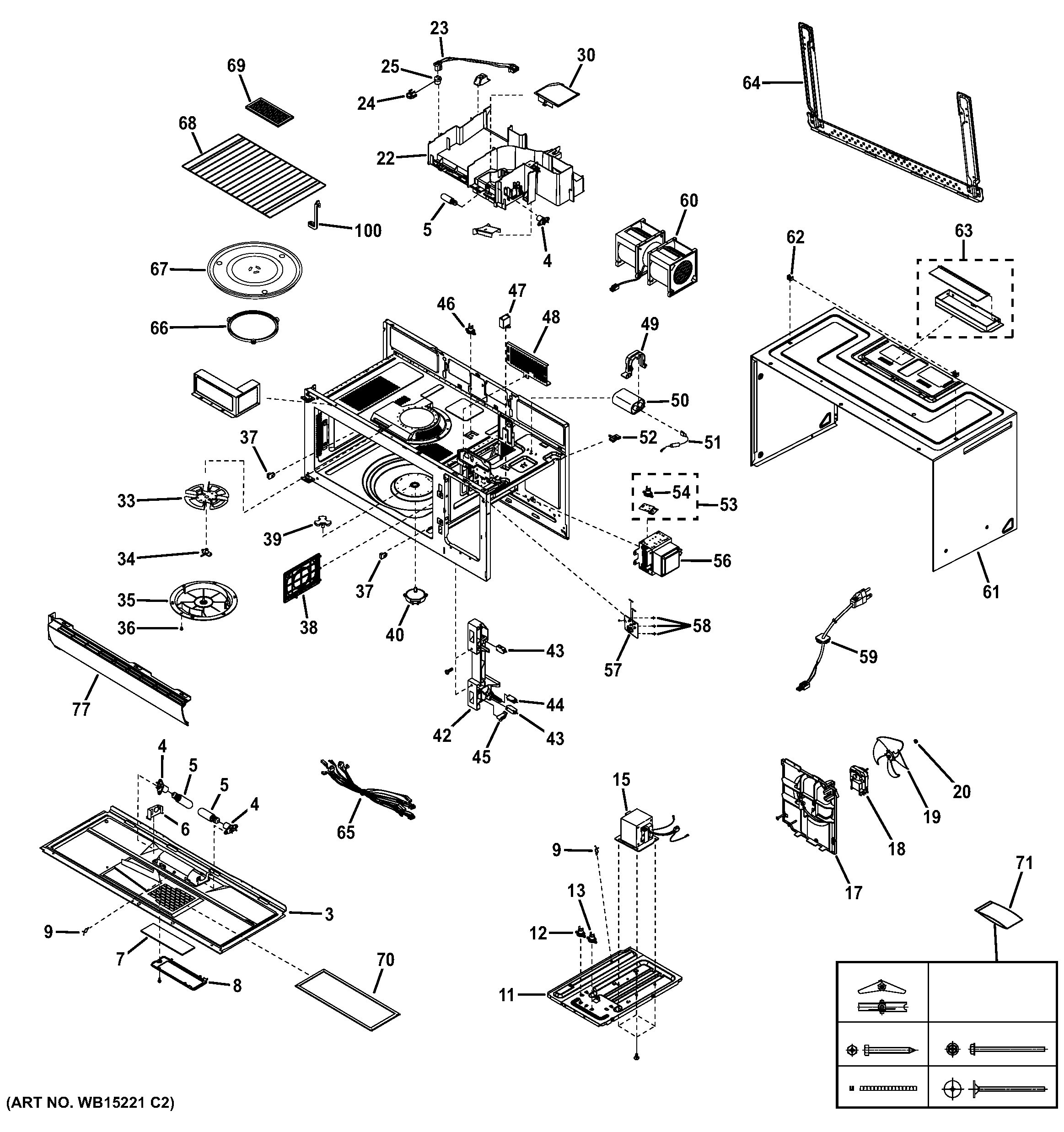 Oven cavity parts