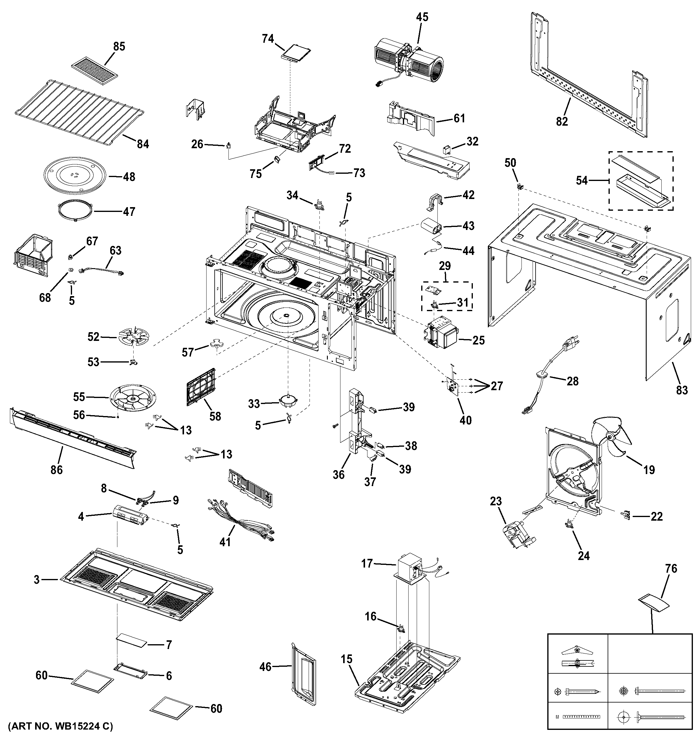 Oven cavity parts