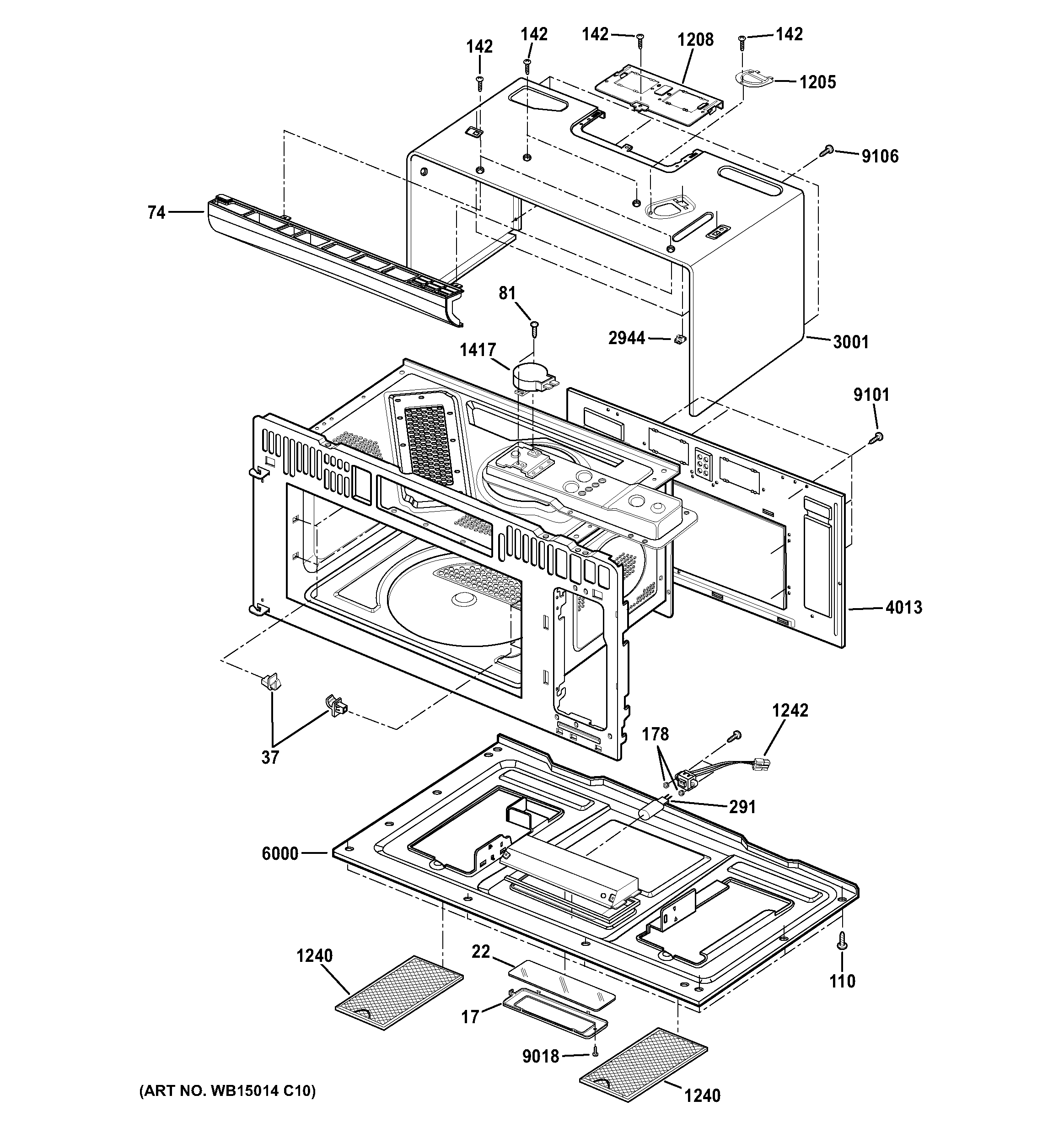 Oven cavity parts