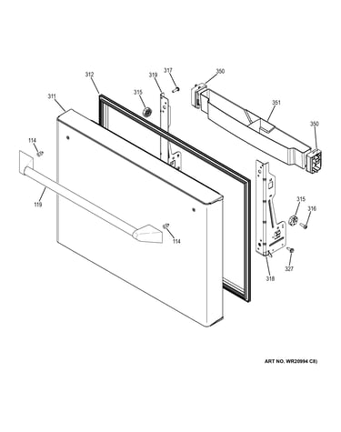 Freezer door