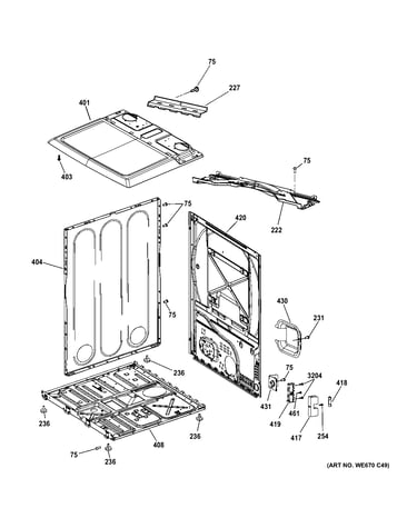 Cabinet & top panel