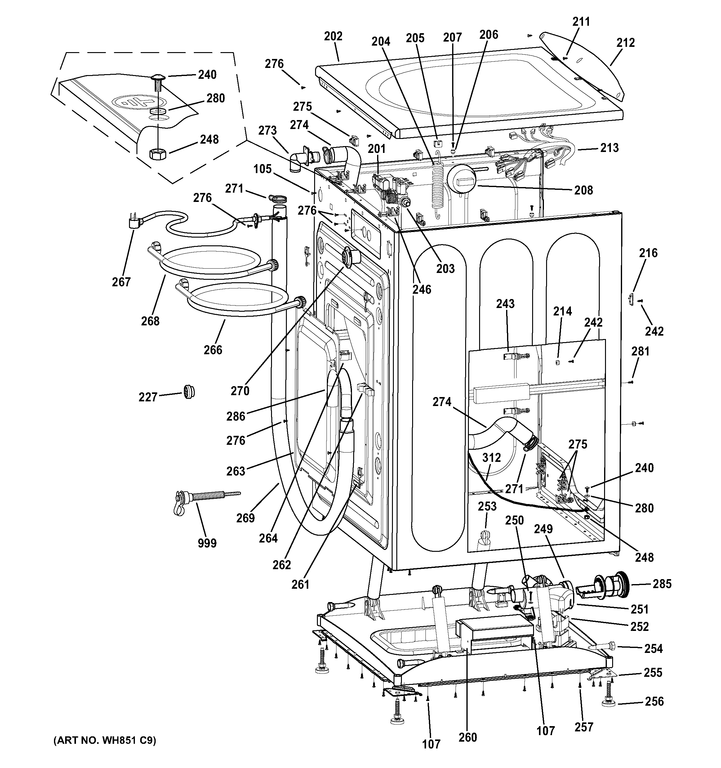 Cabinet & top panel