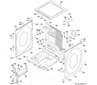 GE GFDR275EH1MC cabinet & top panel diagram