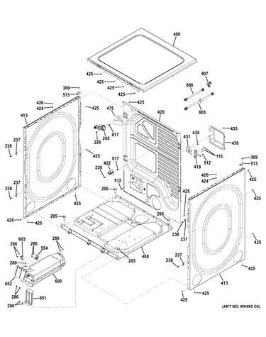Cabinet & top panel