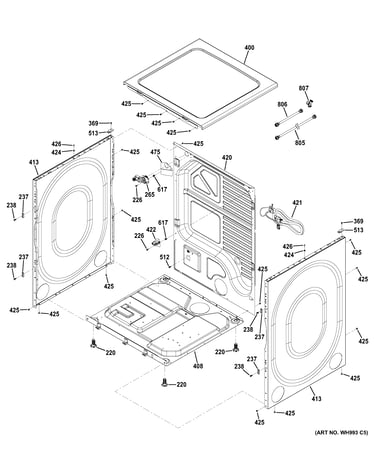 Cabinet & top panel