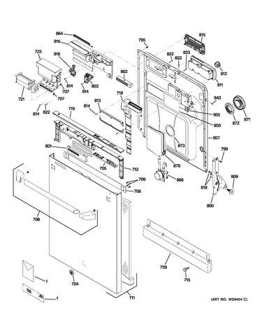 Escutcheon & door assembly