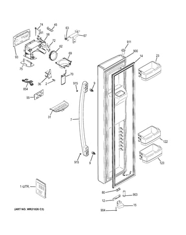 Freezer door