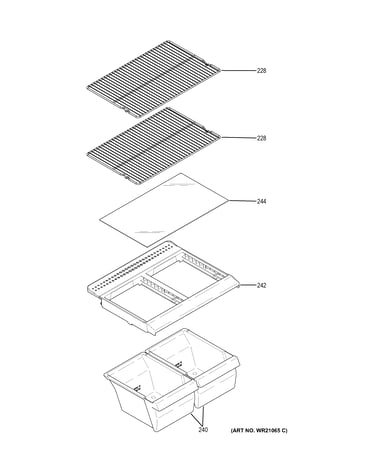 Fresh food shelves
