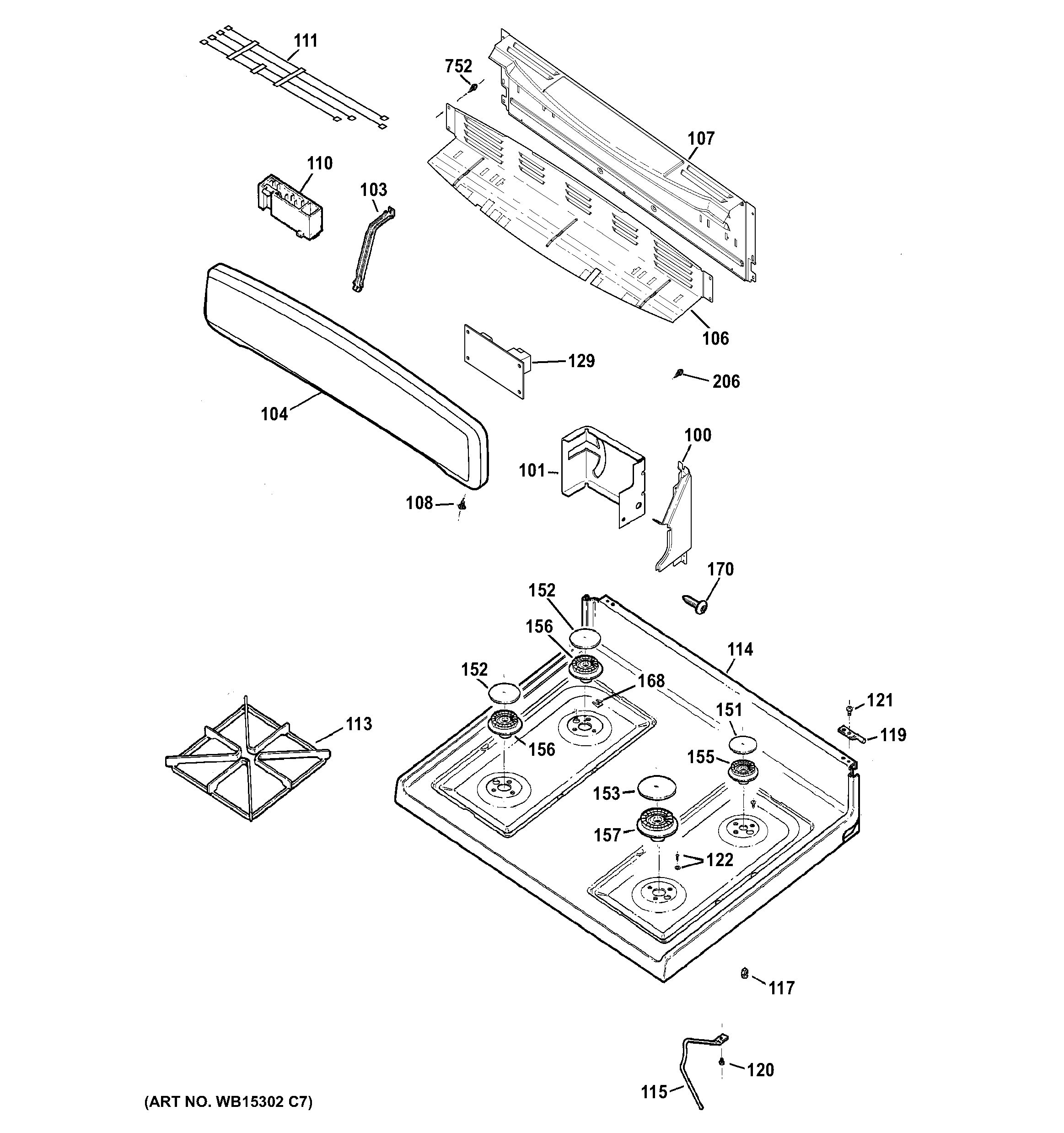 CONTROL PANEL & COOKTOP