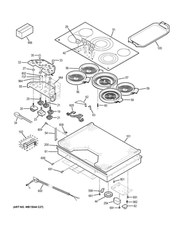 Control panel & cooktop
