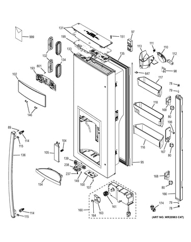 Dispenser door