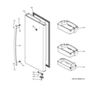 GE GNE29GGHEBB fresh food door - rh diagram