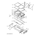 GE GNE29GGHEBB fresh food shelves diagram