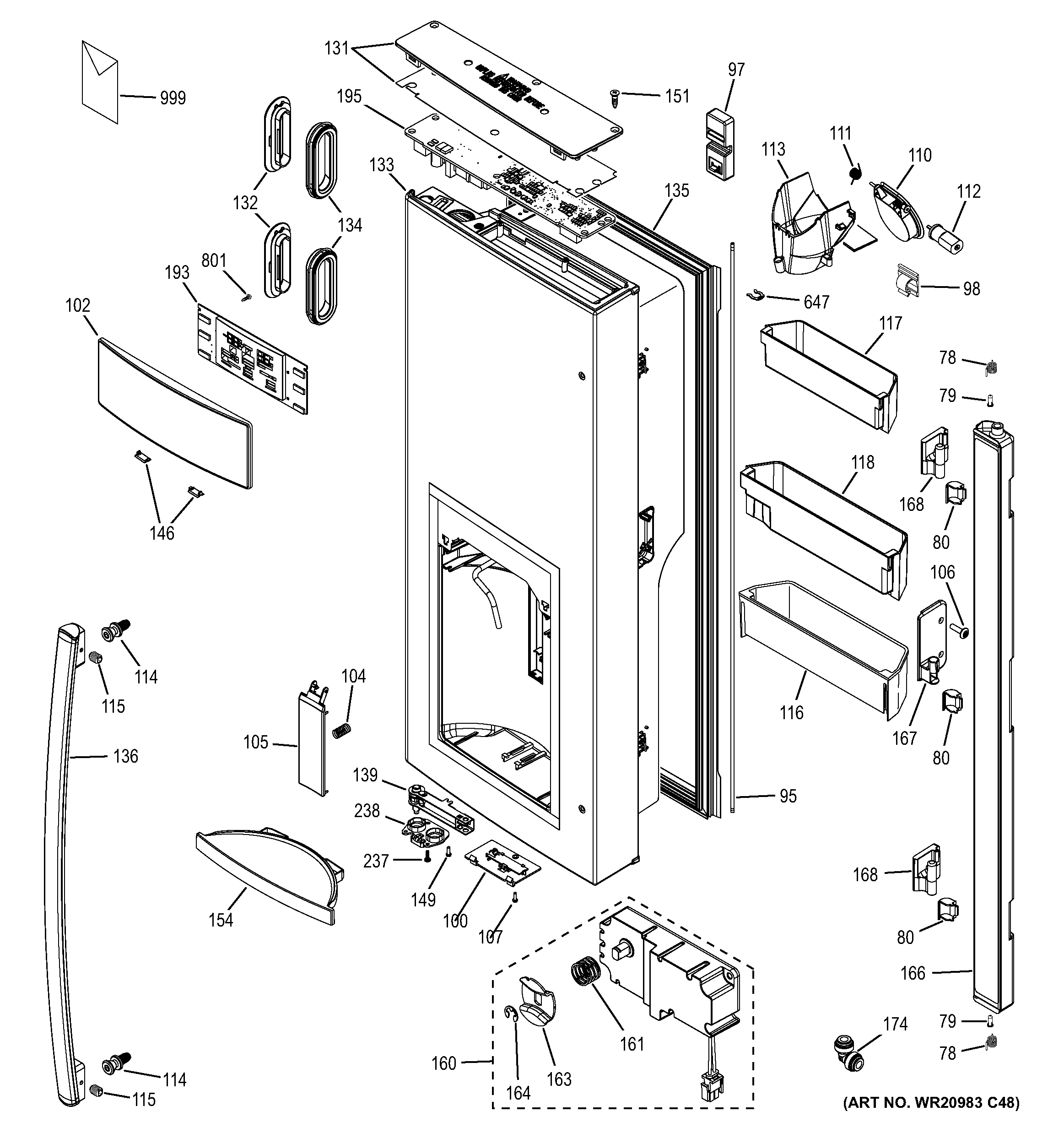 Dispenser door