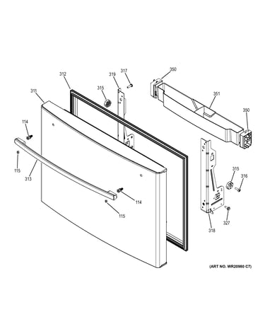 Freezer door
