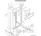 GE ZISB360DHC case parts - flush inset diagram