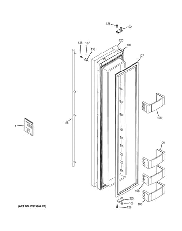 Freezer door