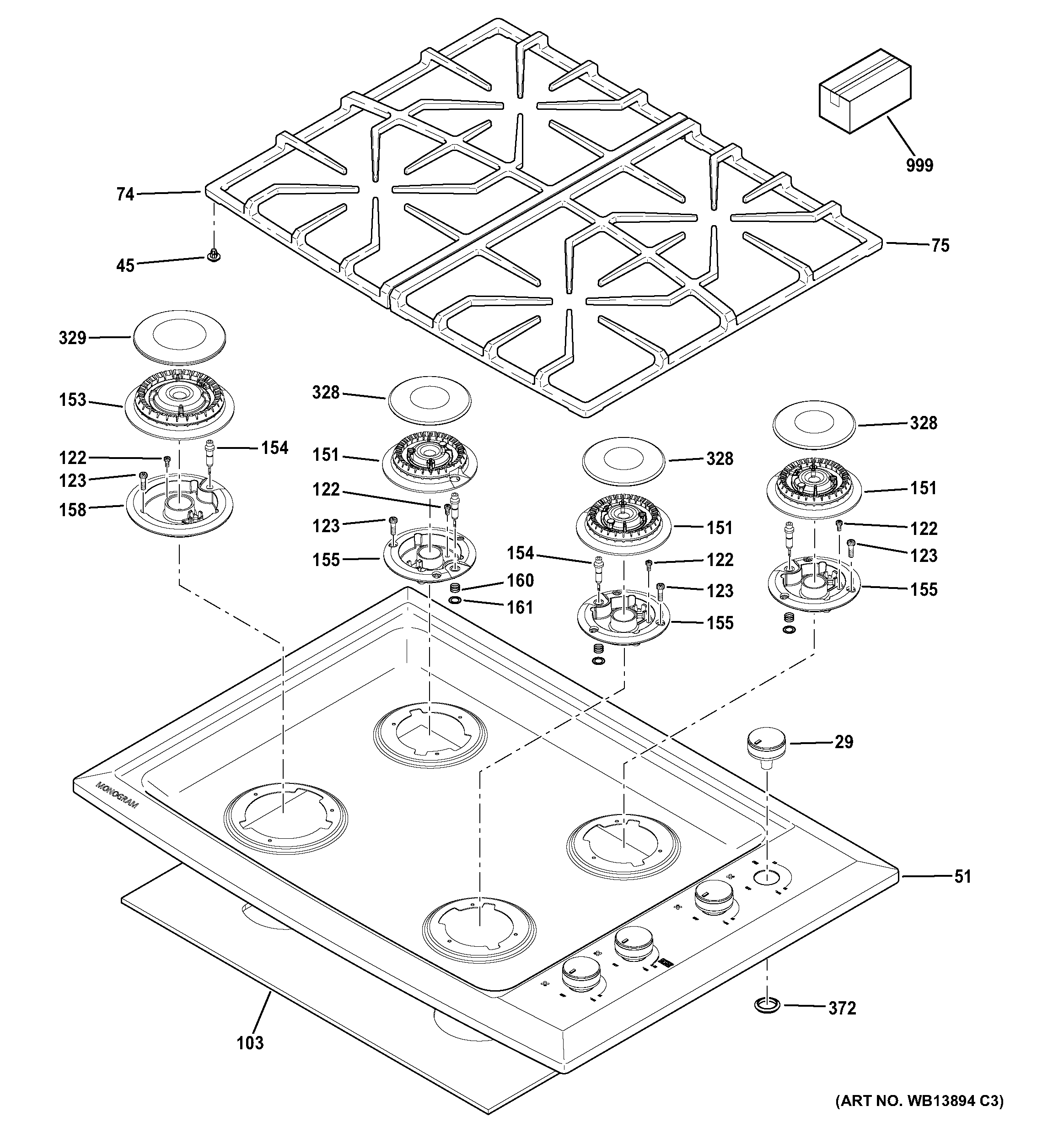 Control panel & cooktop