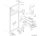 GE GTE18IGHDRWW fresh food section diagram