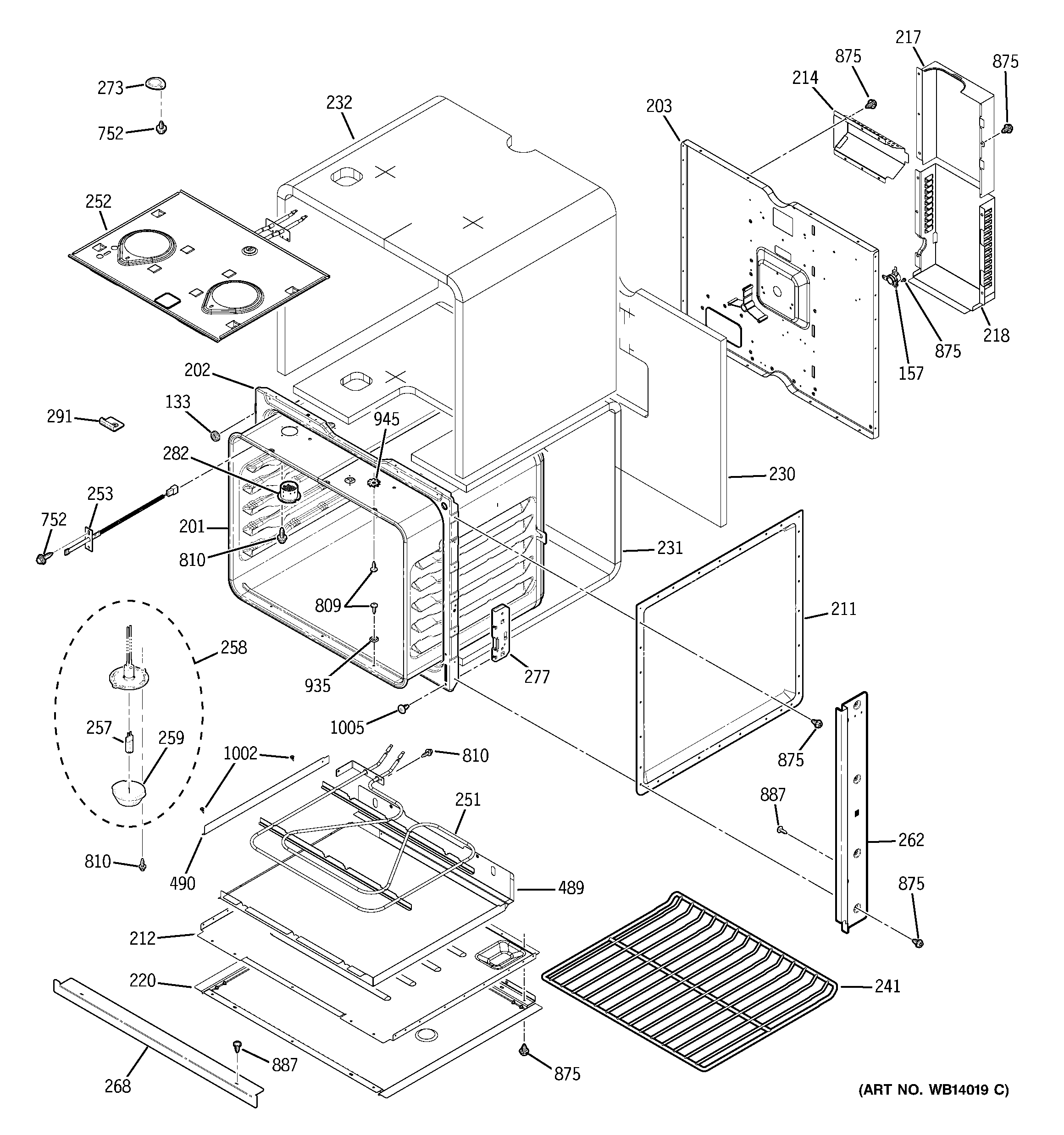 BODY WITH MICROWAVE SUPPORT