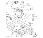 GE PGP953DET5BB gas & burner parts diagram