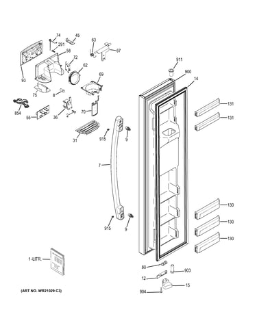 Freezer door