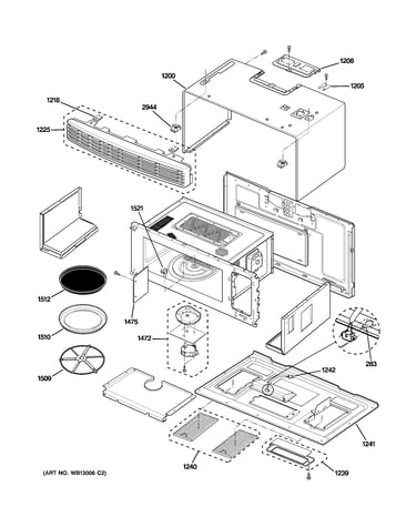 Oven cavity parts