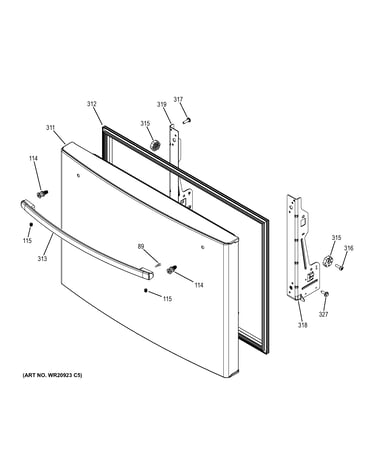 Freezer door