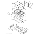 GE GFE26GSHCSS fresh food shelves diagram