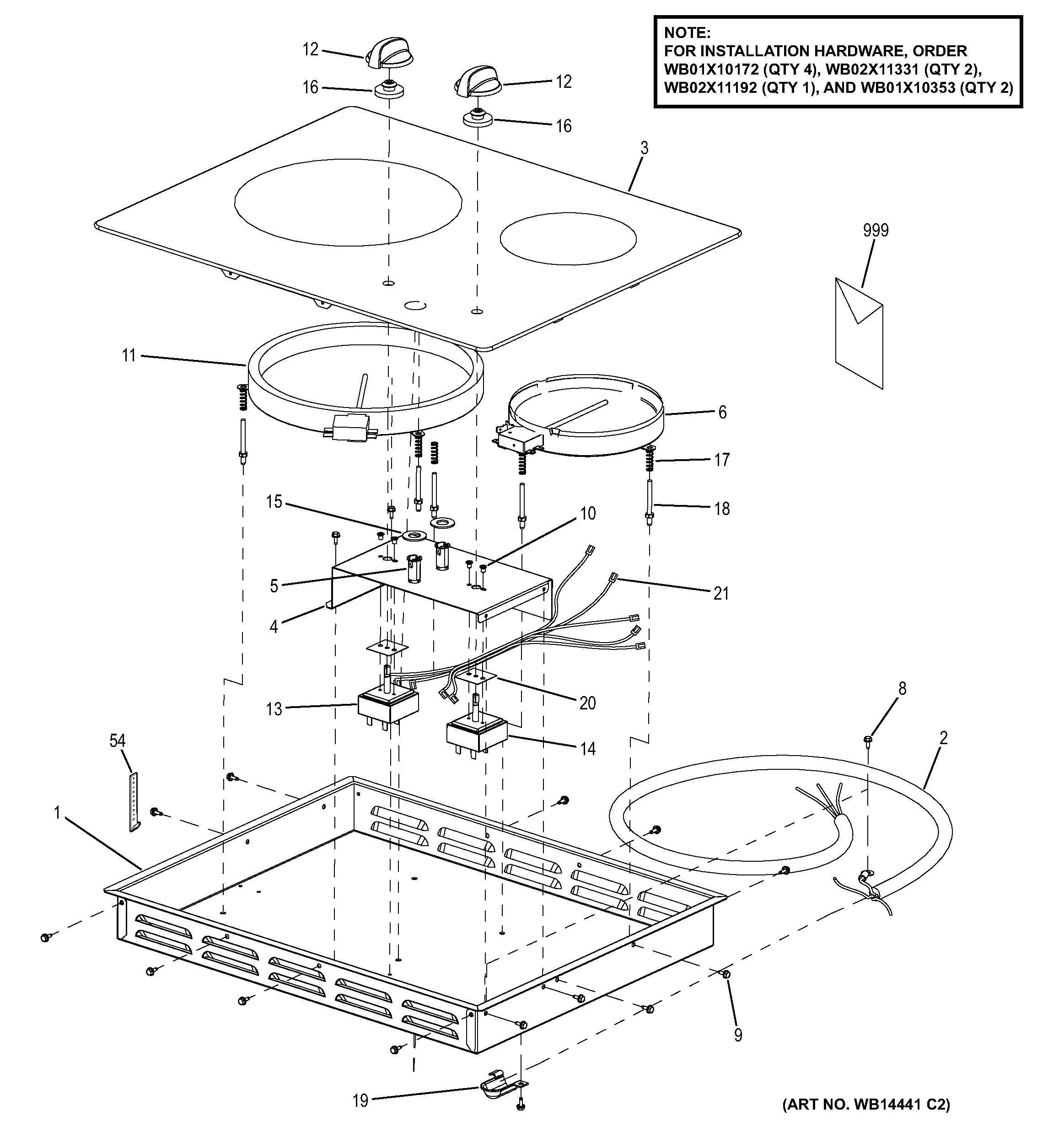 Control panel & cooktop