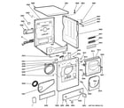 GE DSKS333EC5WW backsplash, cabinet & front panel diagram