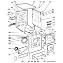 GE DSKS333EC5WW backsplash, cabinet & front panel diagram