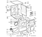 GE DSKS433EB5WW backsplash, cabinet & front panel diagram